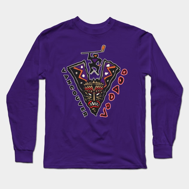 Defunct Vancouver Voodoo Roller Hockey Long Sleeve T-Shirt by Defunctland